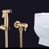 Gold Brushed Stainless Steel Toilet Cleaning Bidet Spray Wc Bathroom Shower Sets Head Douche Hand Hose Muslim Sanitary Shattaf