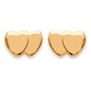 [D0980] - Gold Plated 'Double Hearts' Earrings - 5x8 Mm