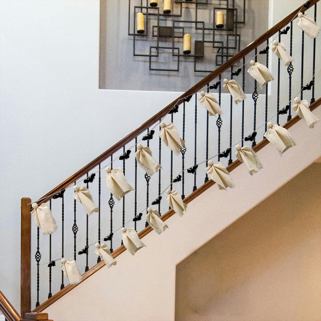 Halloween Ghost And Bats Pendants, Creative Holiday Atmosphere Pendants