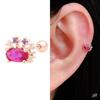 14K Gold Needle Rose Gold Cubic Crab Layered Piercing (S8538880)
