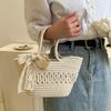 French-Style Straw Woven Bag: Women's Casual Summer Bucket Tote