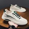 Fashion Man Vulcanized Shoes Fashion Leather Casual Shoes 2024 Spring Autumn Breathable Lace-up Platform Men Sneakers Zapatos De Hombre