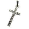 [M1696] - White 'Cross' Silver Pendant