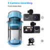DashCam Front Rear and Inside Camera Car DVR Car Video Recorder Vehicle Black Box 1080P NightVision Driver Recorder
