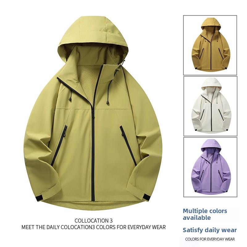Cozy Up Mens Rain Jacket Waterproof with Hooded Hiking Coat Lightweight Windbreaker