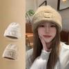 Hat Big Head Woolen Hat Women's Autumn and Winter Loose Warm Ear Protection Knitted