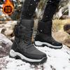 Men's Snow Boots Winter Velvet Warm Thickened Northeast Large Cotton Boots Wear-resistant Non-slip Outdoor Snow Cotton Shoes