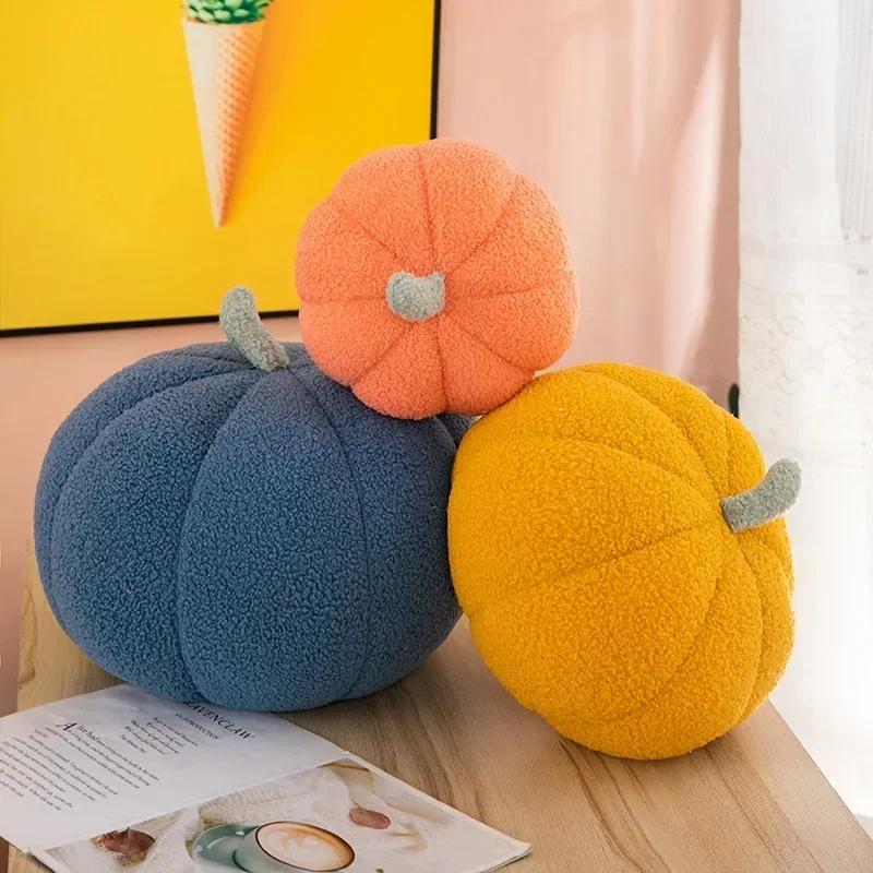 Soft Pumpkin Plush Toys Lovely Stuffed Plant Bedroom Decoration Halloween Decor Dolls Soothing Pillow for Kids