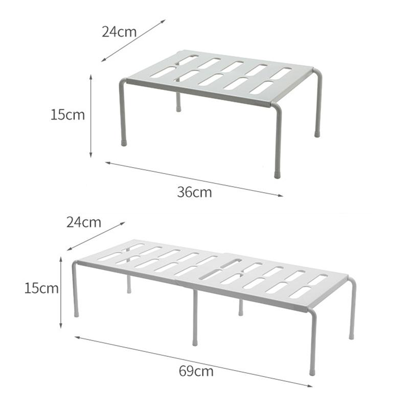 Plastic Cabinet Holders Retractable Stackable Kitchen Cabinet Storage Shelf Home Organizer Spice Rack Fit for Kitchen Bathroom