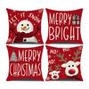 New Santa Claus Snowman Printed Pillow Cover Living Room Sofa Cartoon Pattern Cushion Cover Pillow Cover