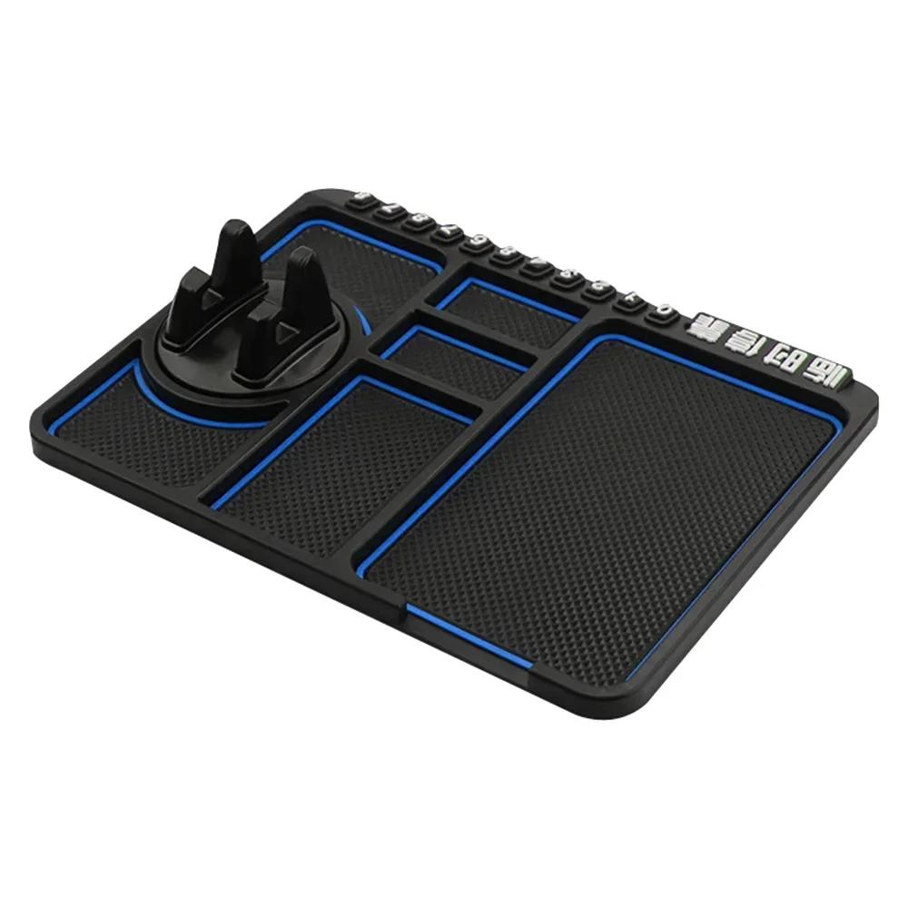Multi Functional Car Anti Slip Pad With Car Phone Holder Dashboard Pad Car Phone Holder For Storing Phone Keys And Small Tools