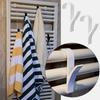 2Pcs Multi-Purpose Heating Hook Coat Hook Towel Rack Radiator Bracket Bathroom Hook Clothes Hanger Soft Scarf Rack Towel Rack