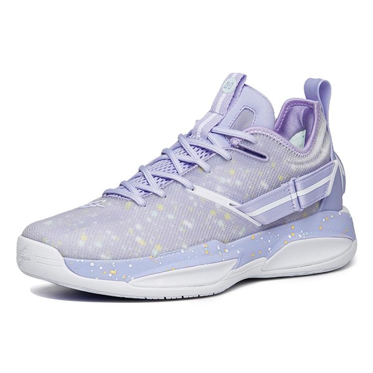 Новые баскетбольные кроссовки Anta GH3 с амортизацией, противоскользящие и износостойкие, с низким верхом, светло-фиолетовые 112221103-2