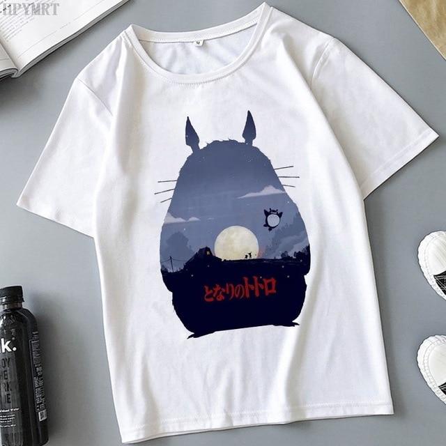 Plus Size Tops Women 'S T -Shirt Fashion Funny Totoro Print T Shirt Summer Harajuku Streetwear O -Neck Short Sleeve Tshirt Clothing