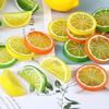 2pcs Artificial Plastic Lemon Slices 1/4 Orange Citrus Fake Fruit Slices Home Tabletop Decoration Advertising Photography Photo Props