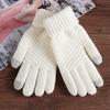 Girls Winter Warm Mittens Knitted Wool Touch Screen Full Finger Women Gloves