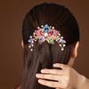 Elegant Women Rhinestone Inlaid Flower Hair Comb Hairpin Accessory Headwear W9S3