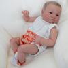 Adorable Simulation Reborn Baby Doll Levi Awake 19'' 49 Cm Soft Cloth Body Rebirth Doll Handmade 3D Painting Skin Veins Visible Bebe Newborn Doll Toys