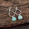 Natural Amazonite Gemstone 925 Sterling Silver Jewelry Handmade Earrings 1.90" EE-19-31