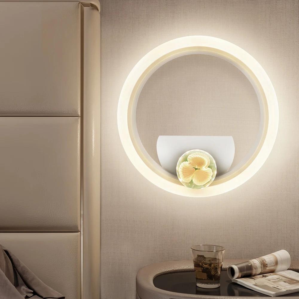 Modern Luxury LED Wall Light Gold Creative Acrylic Wall Light for Aisle Sconce Living Bedroom Bedside Corridor Home Decor