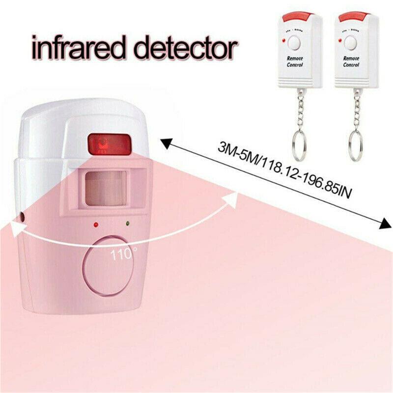 Wireless Motion Detector Alarm Indoor Motion Sensor Alarm With 2 Remote Controls Wireless High