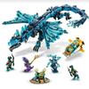 Blue Water Dragon  Building Block Bricks Sets Model Toys for Boys Children Christmas Gifts