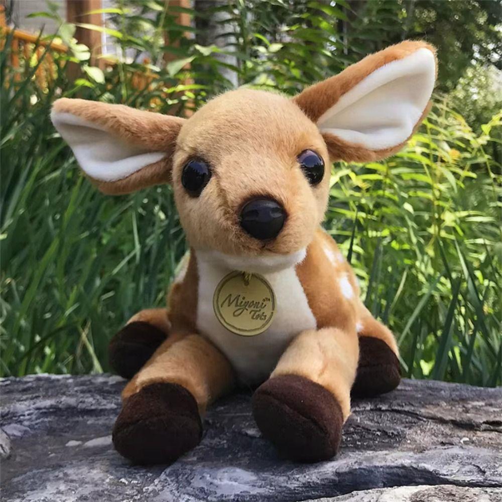 Forest Animal Stuffed Deer Dolls Soft Dolls Simulation Deer Toy Sika Deer Plush  Children Baby