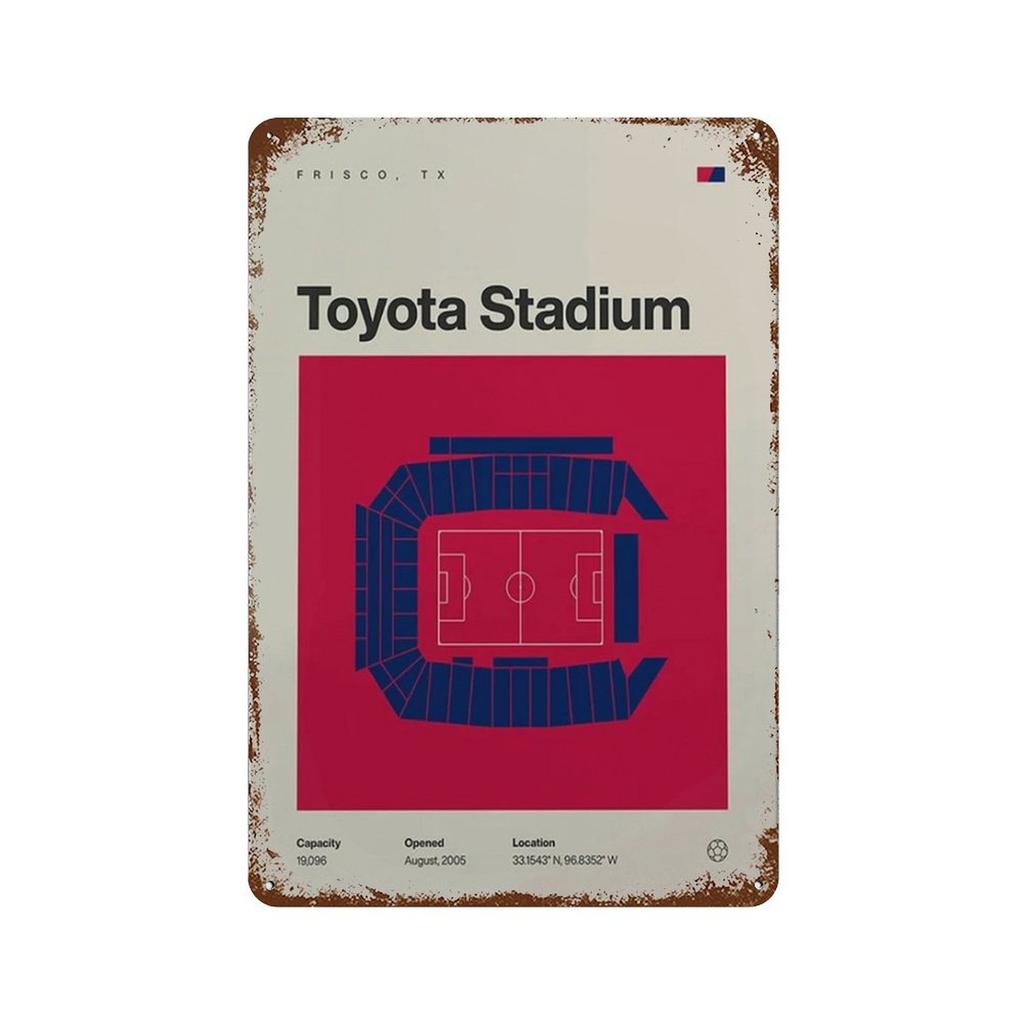 Vintage Metal Posters Signs Modern Famous Football Stadium Nordic Style Wall Art Poster for Living Bar