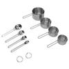8Pcs Stainless Steel Measuring Cups and Spoons with Handles Stackable Kitchen Cooking Baking Measuring Cup Tools