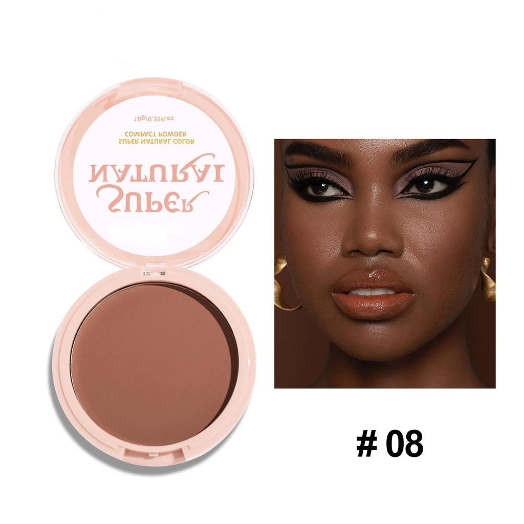 8 Colors Face Setting Powder Compact Oil-Control Concealer Pressed Powder Matte Smooth Finish Full Coverage Foundation Cosmetics