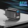 65W GaN Charger with PD and QC3.0 for Laptops