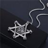 Hot Selling Jewelry Alloy Pendant Retro Creative Hexagonal Star Eye Fashion Trendy Men's Punk Necklace