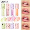 QIBEST Mirror Lip Oil Water Fruit Flavor Moisturizing Moisturizing Lip Plumping Hydrating Transparent Anti-Drying Lip Honey Makeup
