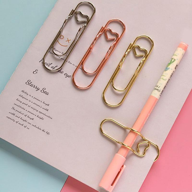 Photo Decorative Metal Binder Paper Clips Desk Office School Supplies Stationery