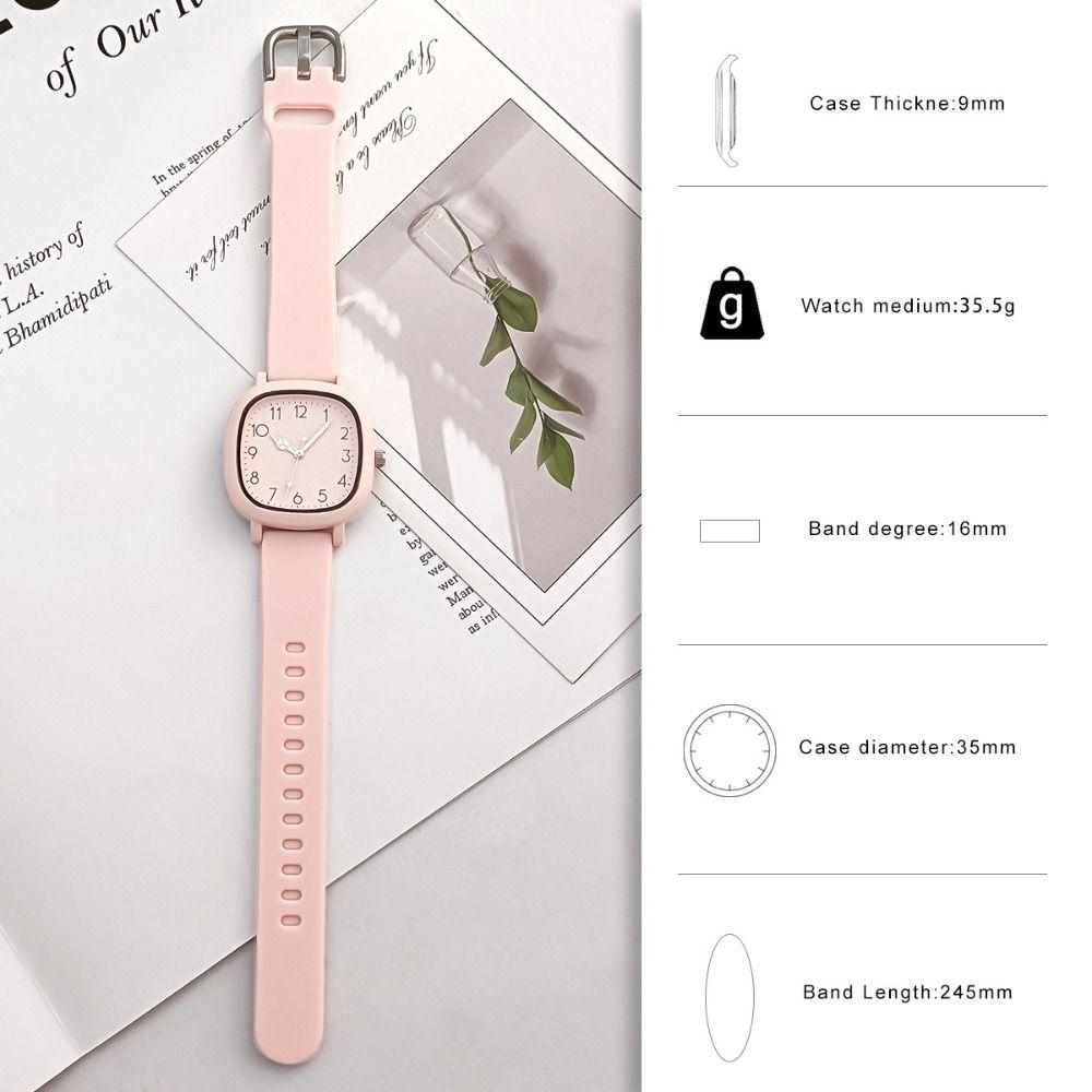 Stainless Steel Quartz Wristwatches Silicone Ladies Watches Sports Women Clock