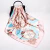19 New Silk Printed Scarves Women'S 90Cm Satin Square Scarf
