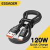 Essager 120 Вт сверхбыстрая зарядка Type-C, 67 Вт, USB-кабель для быстрой зарядки 6A для Xiaomi 12Pro Redmi K50 Note 11Pro Black Shark 5Pro