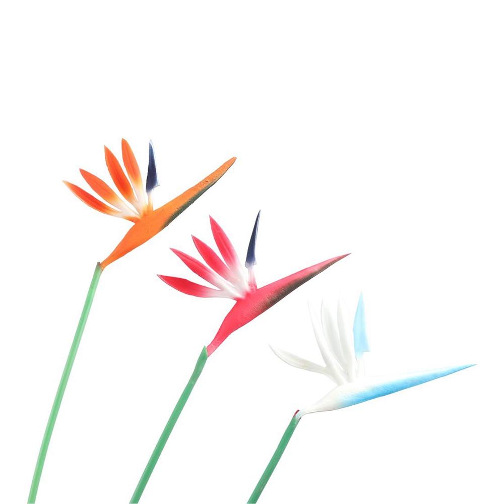 Nearly Wedding Home Decor Long Stem Silk Crane Latex Flowers Artificial Flowers Tropical Flowers