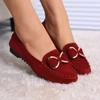 2024 2024 2024 Casual Women's Flat Shoes Ladies Elegant Butterfly-Knot Comfortable Shoes Women Soft Classic Office Shoes
