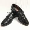 USED/Allen Edmonds Rare Vintage Sanford Made In USA Cap Toe Business Shoes Black Size 7.5D Men's