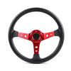 Roost Sport Steering Wheel, 35mm Diameter, 350mm, Sports Type (350mm, Red)