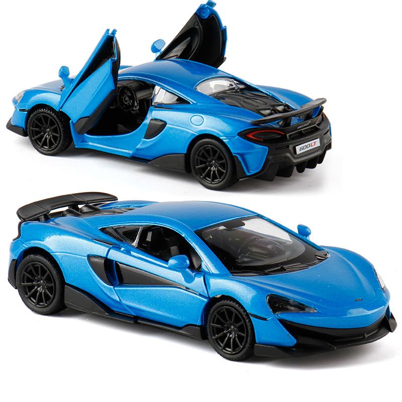 McLaren 600LT Supercar 5 Inch Metal Car Simulation Diecast & Toy Vehicles RMZ City 1:36 Alloy Model Pull Back Action