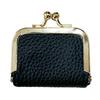Ladies Mini Coin Purse Genuine Leather Wallet Solid Color Kiss Lock Change Pouch Small Storage Bag for Jewelry Keys