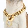 Ошейник для собак Cuban Link, 15 мм, цепной ошейник для собак, прогулочная цепь, нержавеющая сталь 316L, прочный скользящий ошейник для маленьких, средних и больших собак