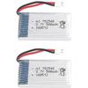 2-Pack Rechargeable LiPo Batteries 3.7V 500mAh | For RC Drones Syma X5/X5C/X5SC/X5SW, Cheerson CX-30W, Skytech M68, Wltoys F949, JJRC H5C
