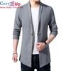 Cardigan Mens Sweaters Spring Autumn Men Casual Cardigan Jacket Man Solid Color Long Sweater Windbreaker Single Button Coats