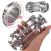 1.5" Tri Clamp Clover Sanitay Flow Sight Glass Diopter Fit 38mm Pipe OD SUS 304 Stainless Steel Fitting Homebrew Diary Product