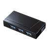 SANWA SUPPLY USB 3.2 Gen 1 4-Port Hub (4-Port, Self-Powered/Bus-Powered) USB-3H418BKN