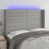 VidaXL LED Headboard Bedroom Furniture Double Bed Accessory Head of Bed Frame Interior Light Grey 3124186