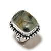 Natural Prehnite Gemstone Handmade 925 Sterling Silver Gift Ring Size 9 A0d02